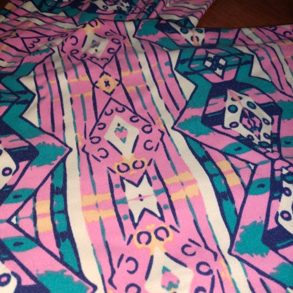 💞 Comfy & bright- Tall & Curvy patterned pink & teal - Picture 5 of 7